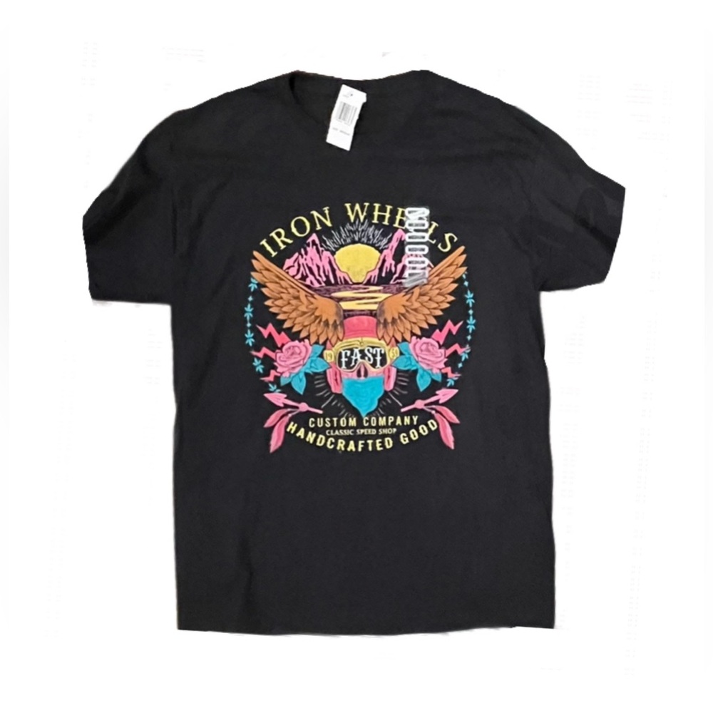 Iron Wheels Handcrafted Good t shirt size medium